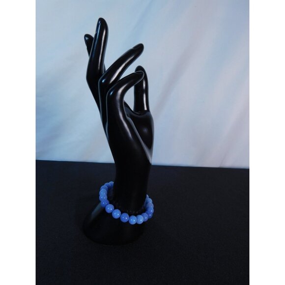 Aquamarine Bead Bracelet Stretch Calming Stone Meditation Cleansing Serenity Yog - Picture 9 of 12